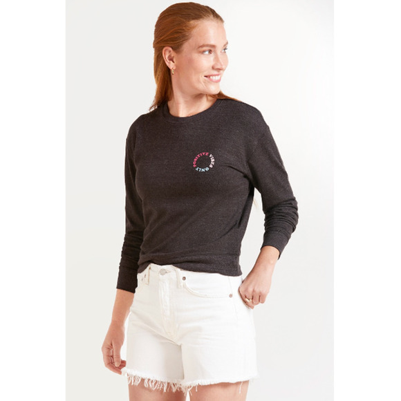 Spiritual Gangster Tops - SPIRITUAL GANGSTER NWT Positive Vibes Only Sweatshirt // XS